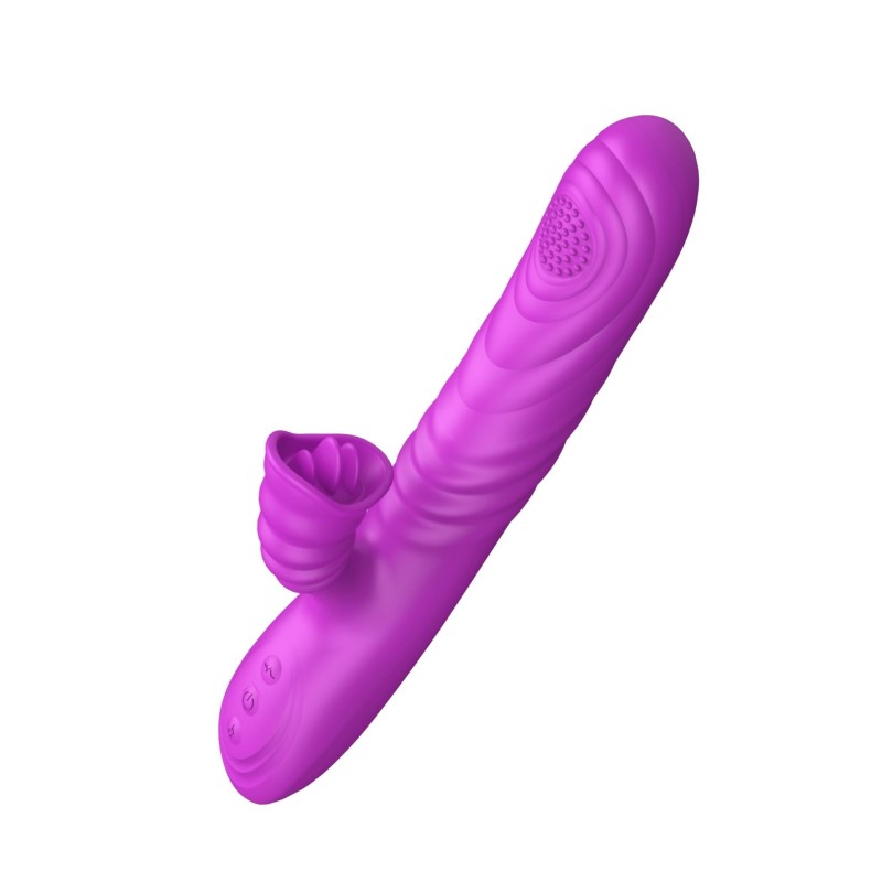 Wibrator-Angelia, USB 3 functions of thrusting / 20 vibrations Purple